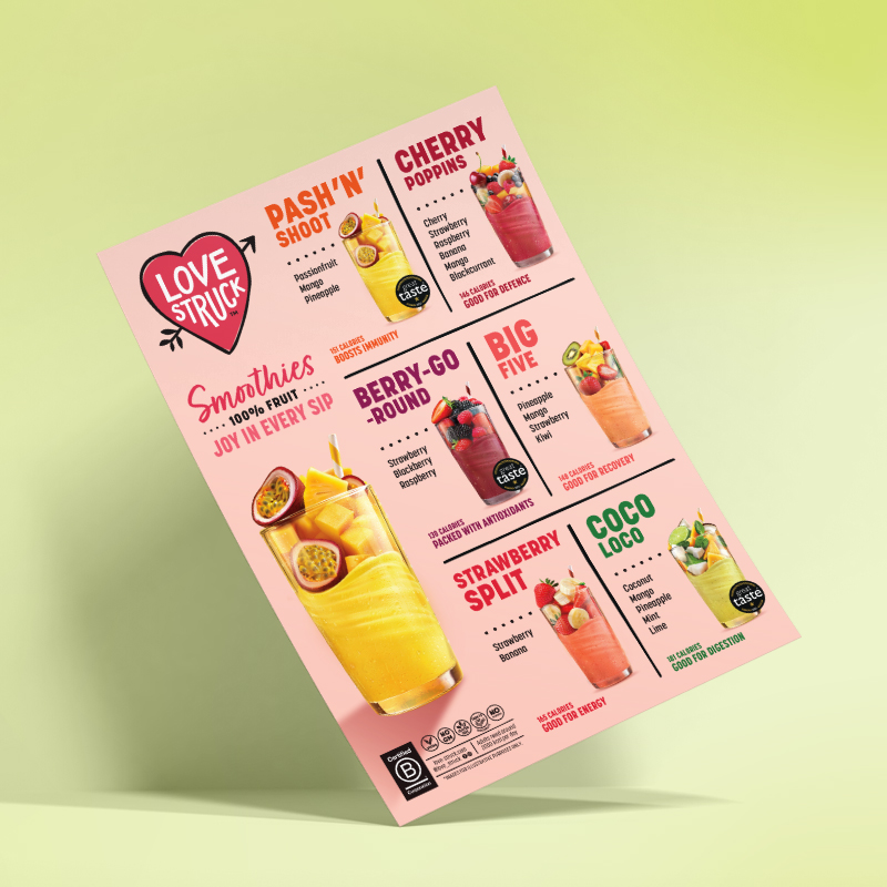 Love Struck Menu