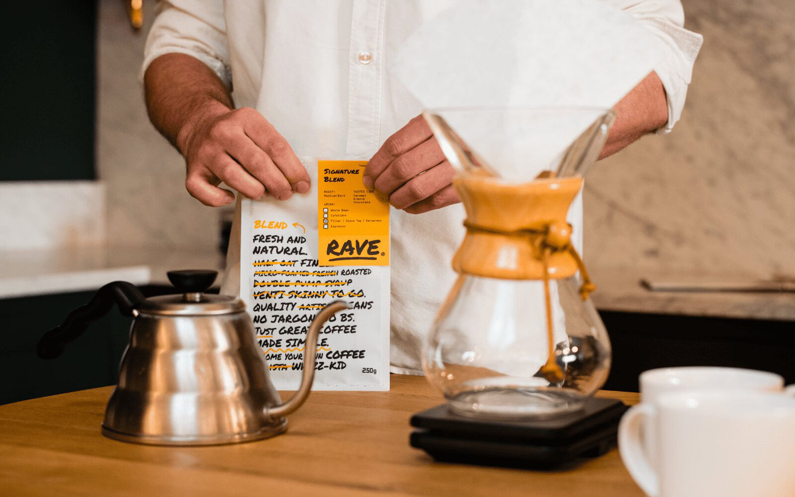 South West branding agency and DTC branding specialists, The Collaborators, helped Rave adopt a fresh perspective on coffee