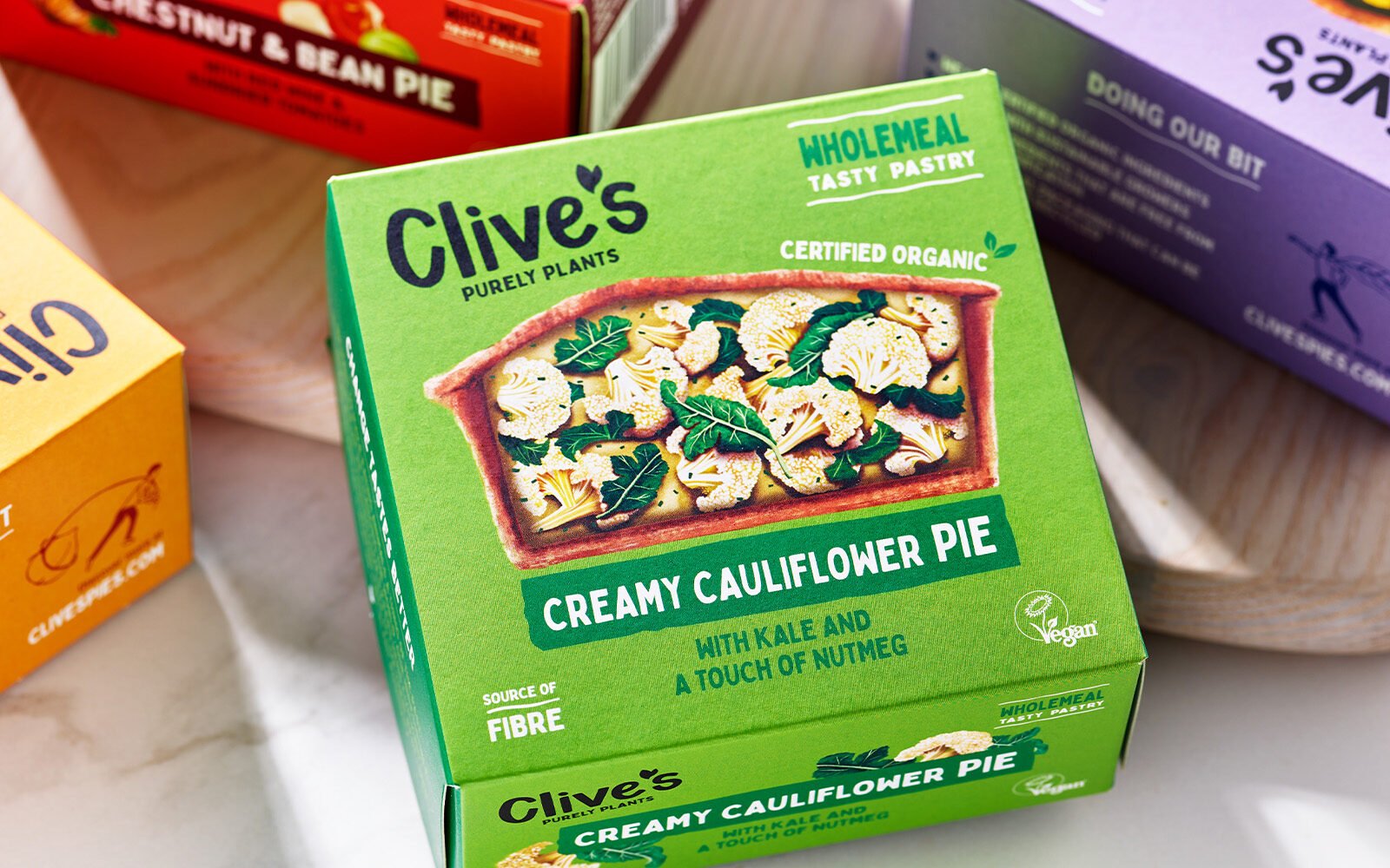 FMCG packaging agency & plant-based branding specialists, The Collaborators, helped Clive's positively engage a mainstream audience