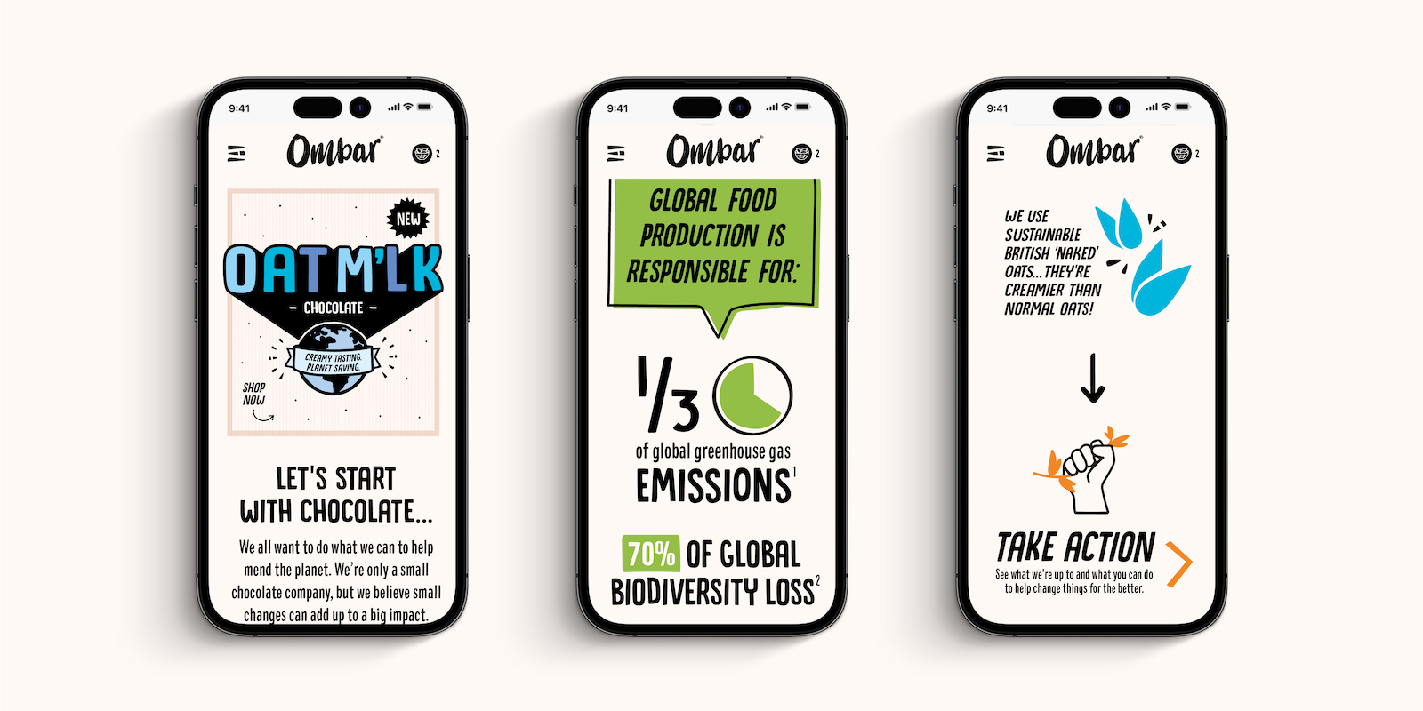 Ombar Oat M'lk Website